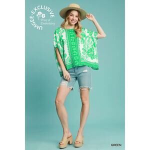 Umgee Floral Oversized Boho Top